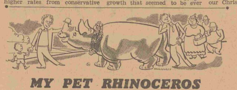Pet rhino 1943