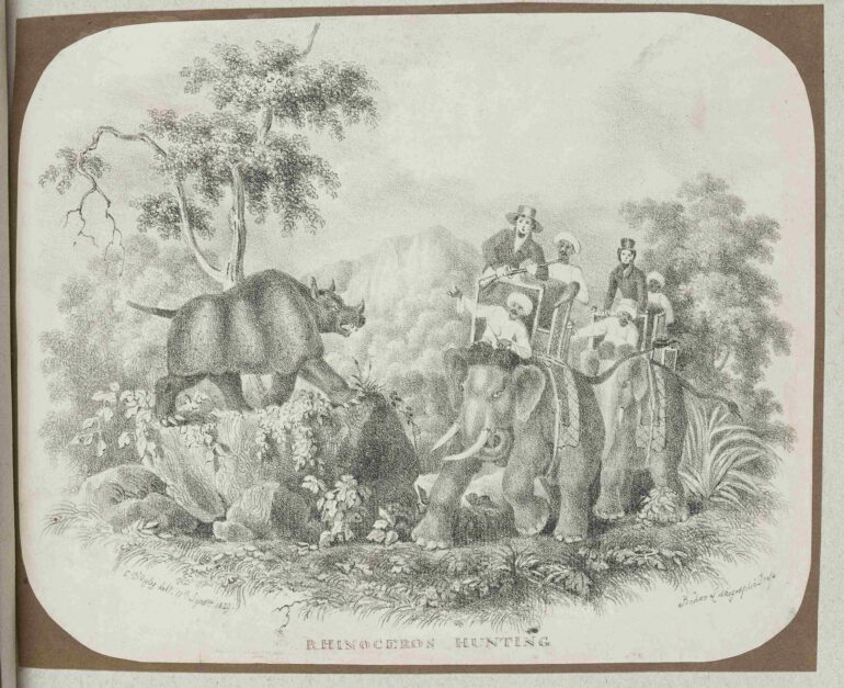 D’Oyly 1829 Rhino in Bihar