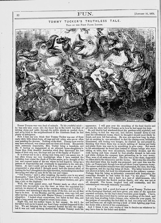 Tommy Tucker 1875 Cartoon