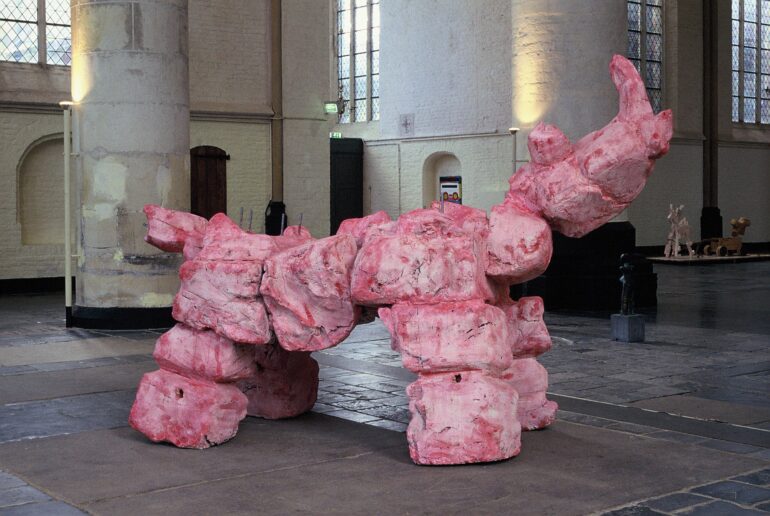 Pink rhino in Deventer