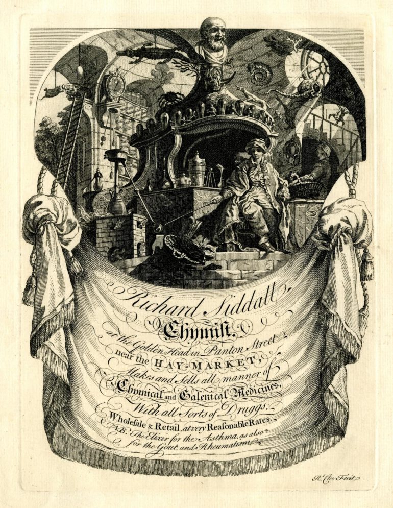 Picquardie 1738 Trade Card