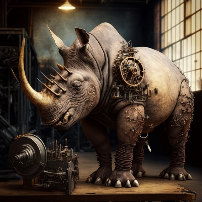 A Midjourney rhinoceros