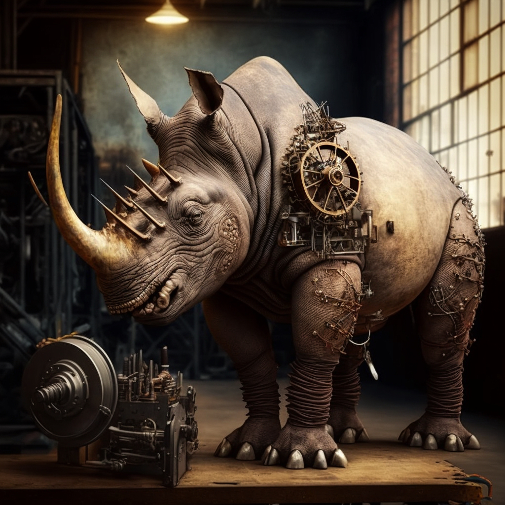A Midjourney rhinoceros