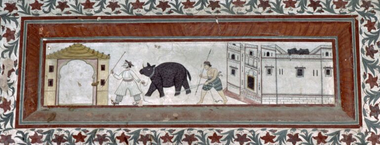 Fresco in Arki Palace, Himachal Pradesh