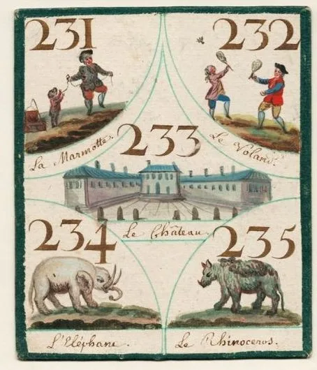 Cavagnole game 1765 detail