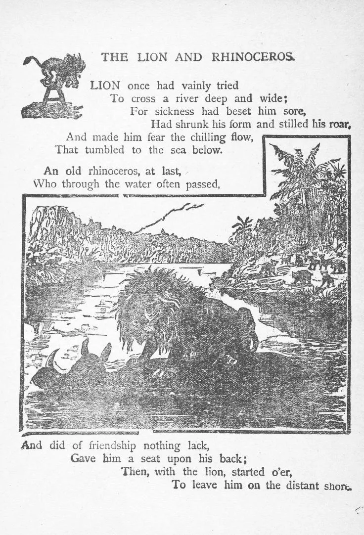 Cox 1890 Lion and Rhino
