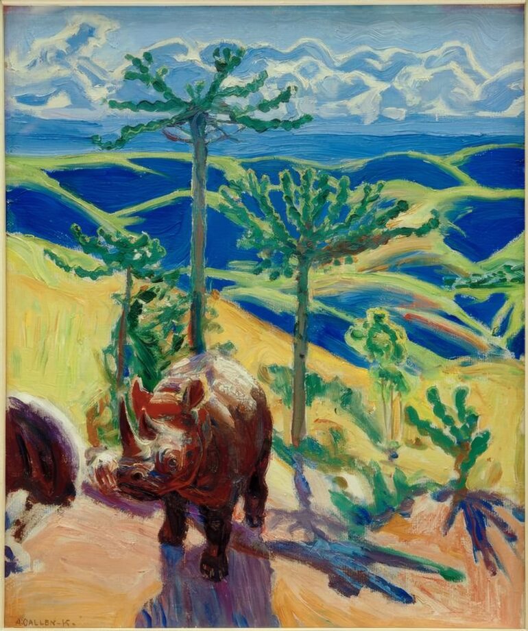 Rhinoceros and Euphorbia Trees 1910