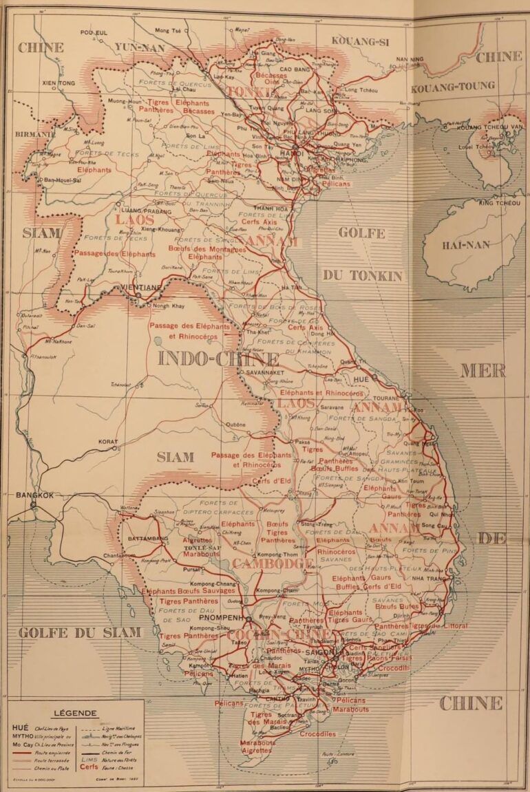 Bordeneuve 1925 Map of Indochina