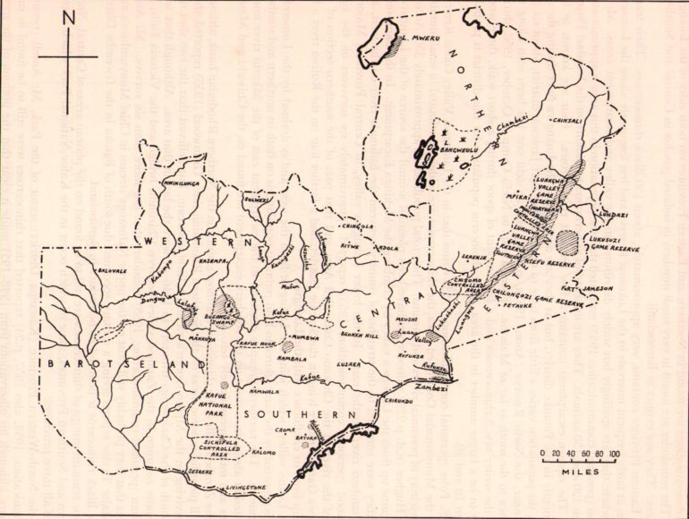 Range map in Zambia