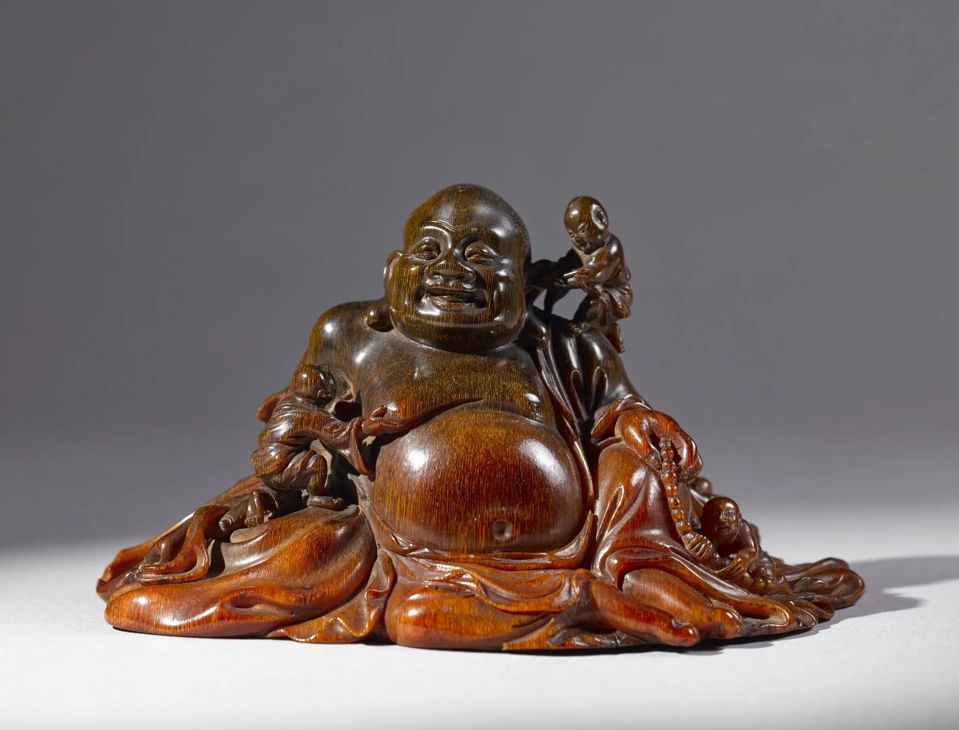 Rhinoceros Horn Carving of Maitreya