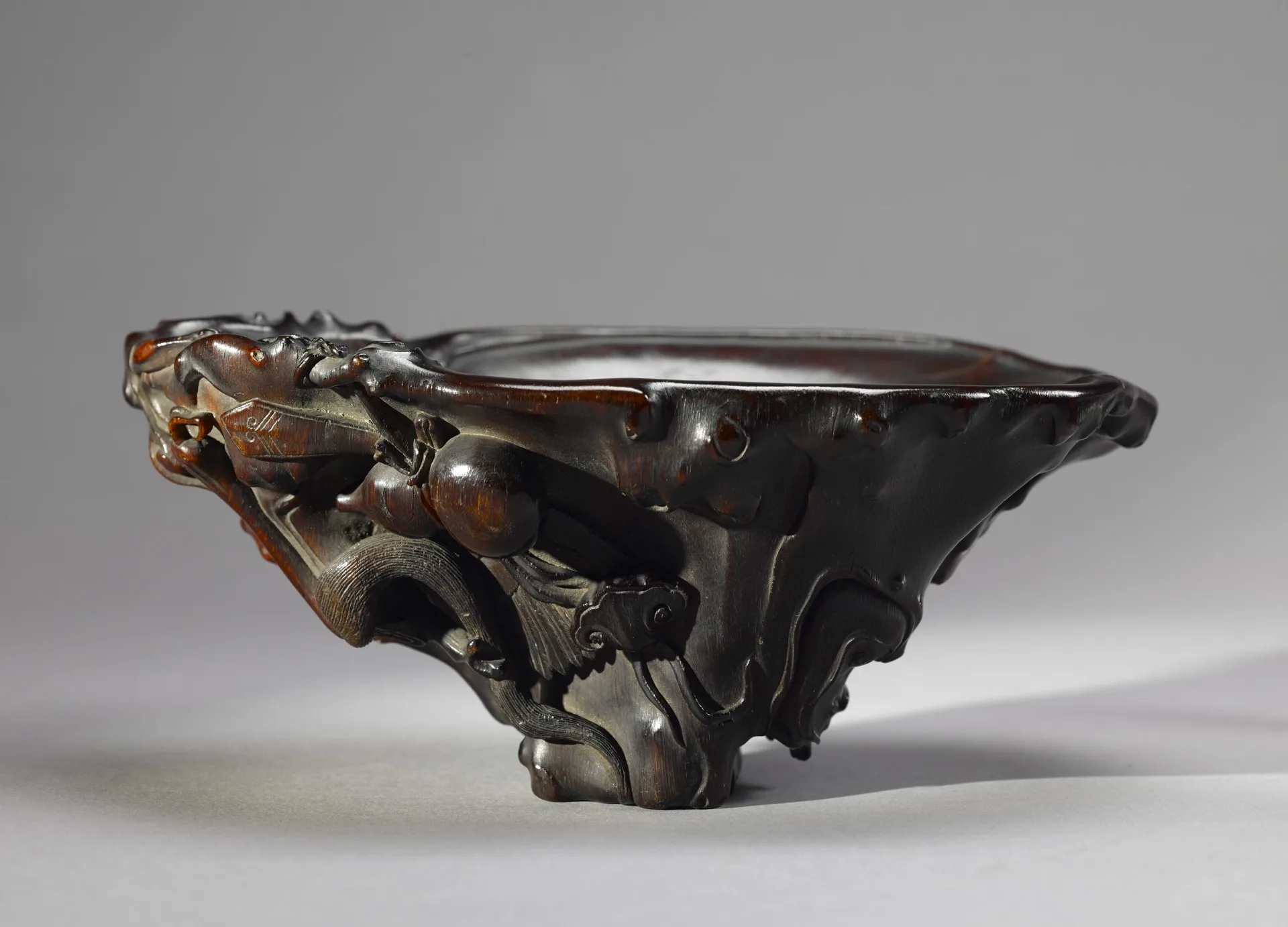 Rhinoceros Horn Cup with Immortals