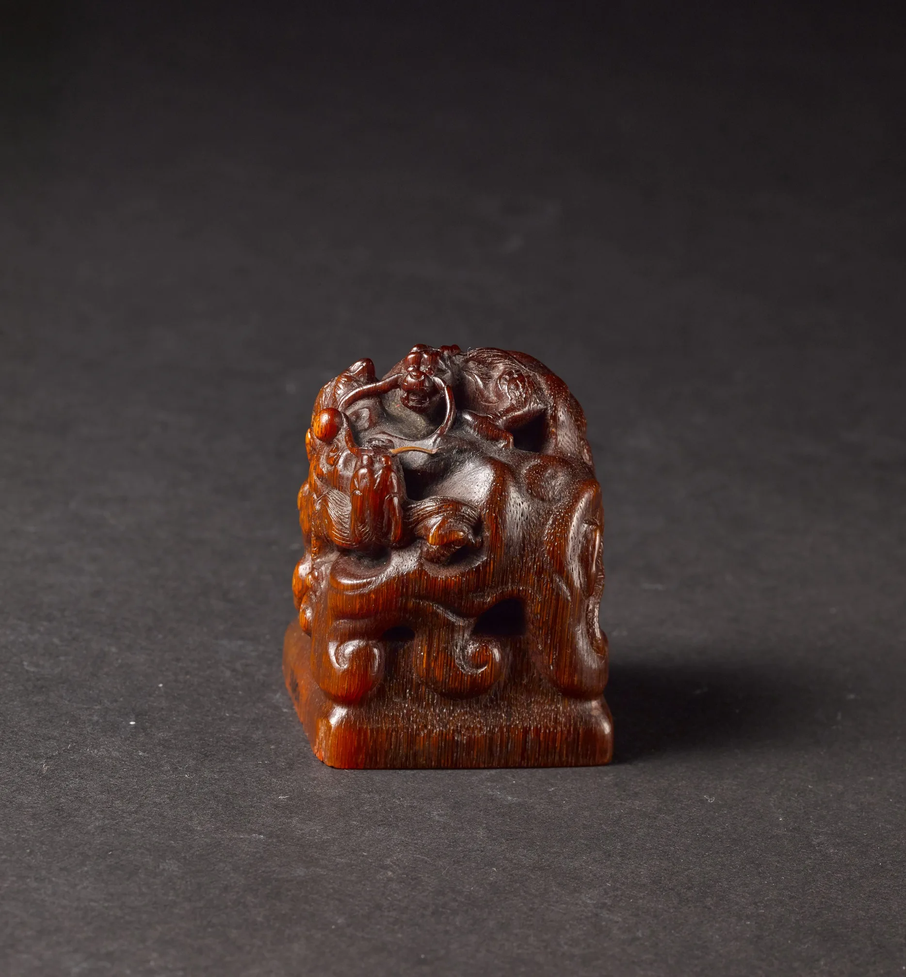 Rhinoceros Horn Seal with Dragon Knob