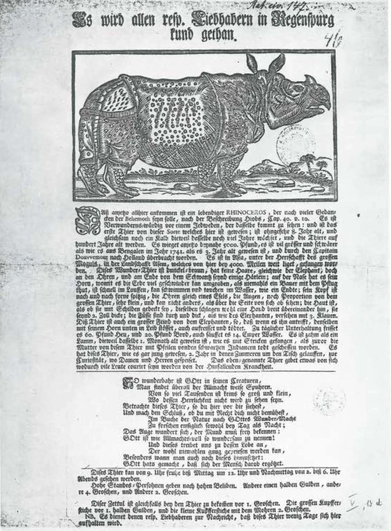 Clara in Regensburg 1746