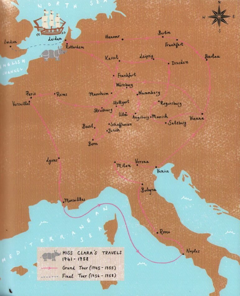 Kurtz: Clara’s travels map