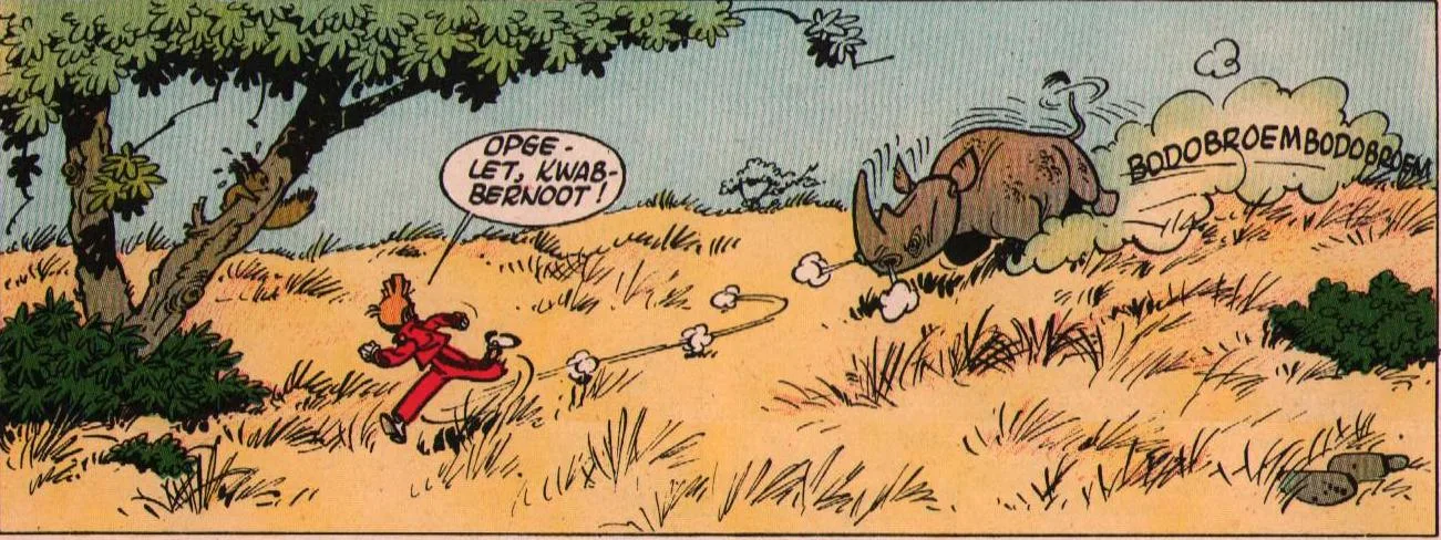 Robbedoes 1956 Africa chase
