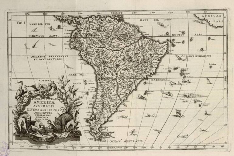 Scherer 1710 South America map